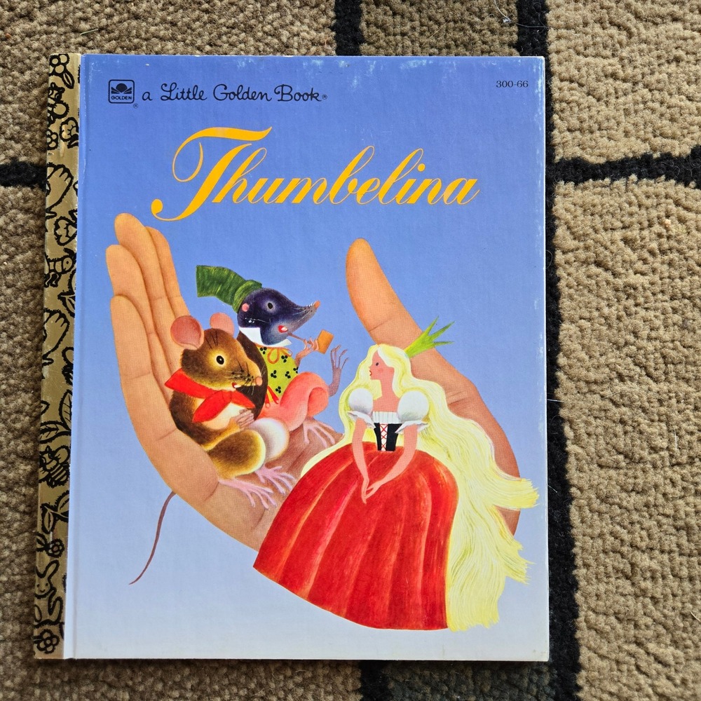 Little Golden Book Thumbelina Vintage Childrens Hardcover 300-66